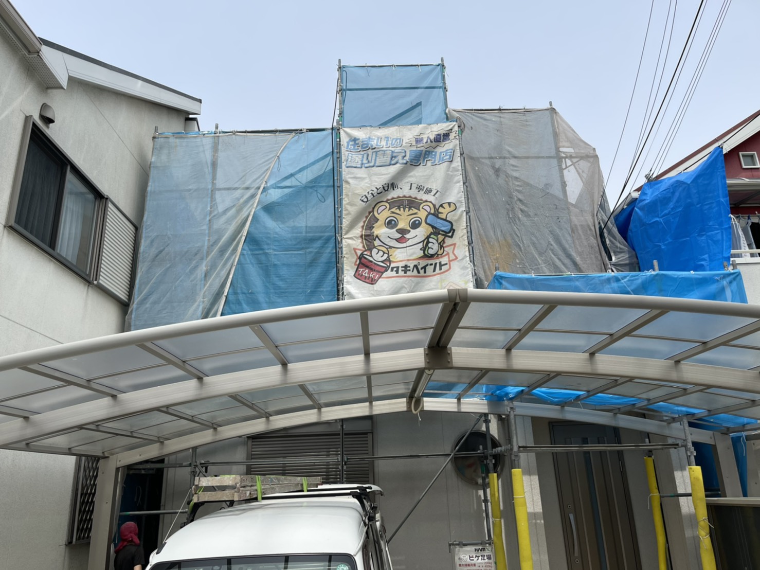 泉大津市O様邸　屋根・外壁塗装工事着工しました！！