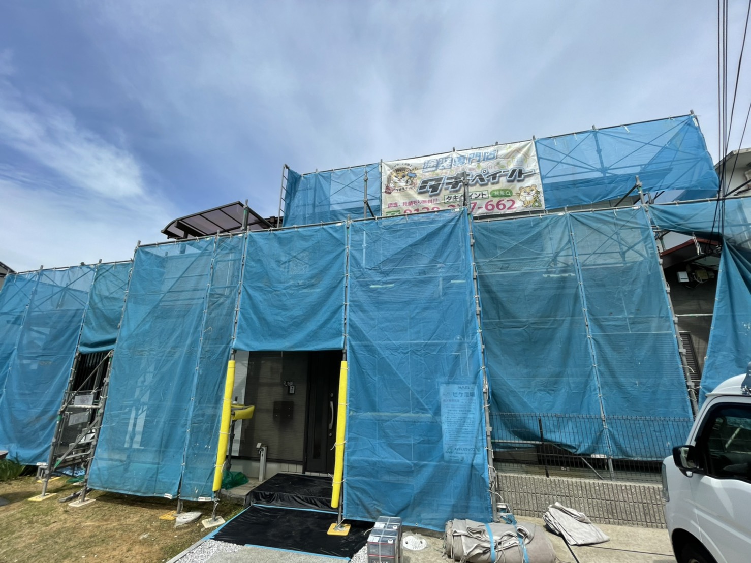 泉南市N様邸　屋根・外壁塗装工事着工しました！！