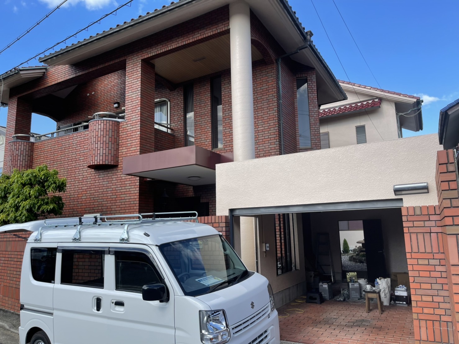 堺市E様邸　塀塗装工事着工しました！！