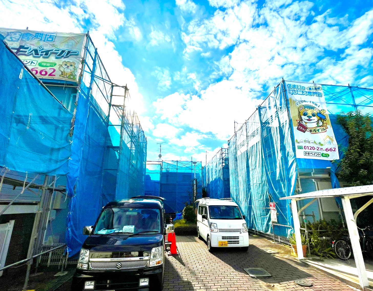 泉大津市Pハイツ　屋根・外壁塗装工事着工しました！！