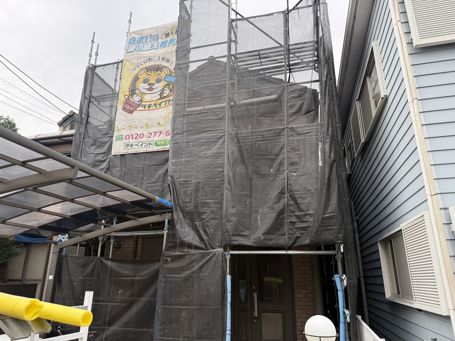 堺市E様邸　屋根・外壁塗装工事着工しました！！