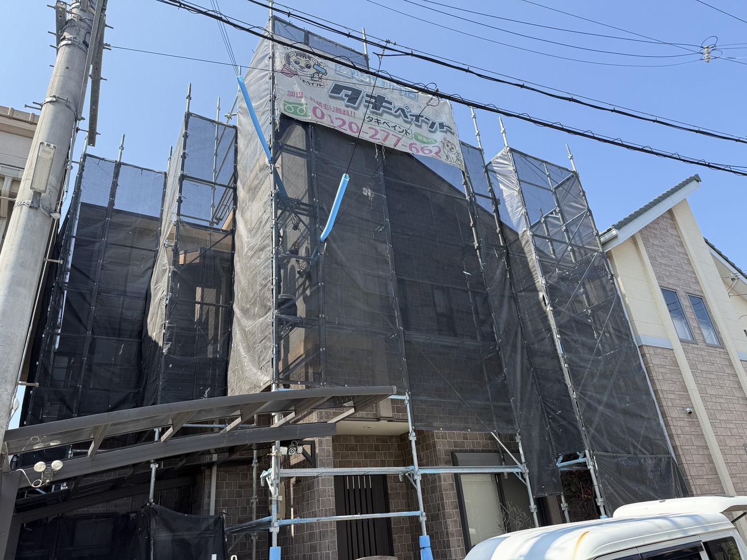 泉大津市M様邸　屋根カバー工法・外壁塗装工事着工しました！！