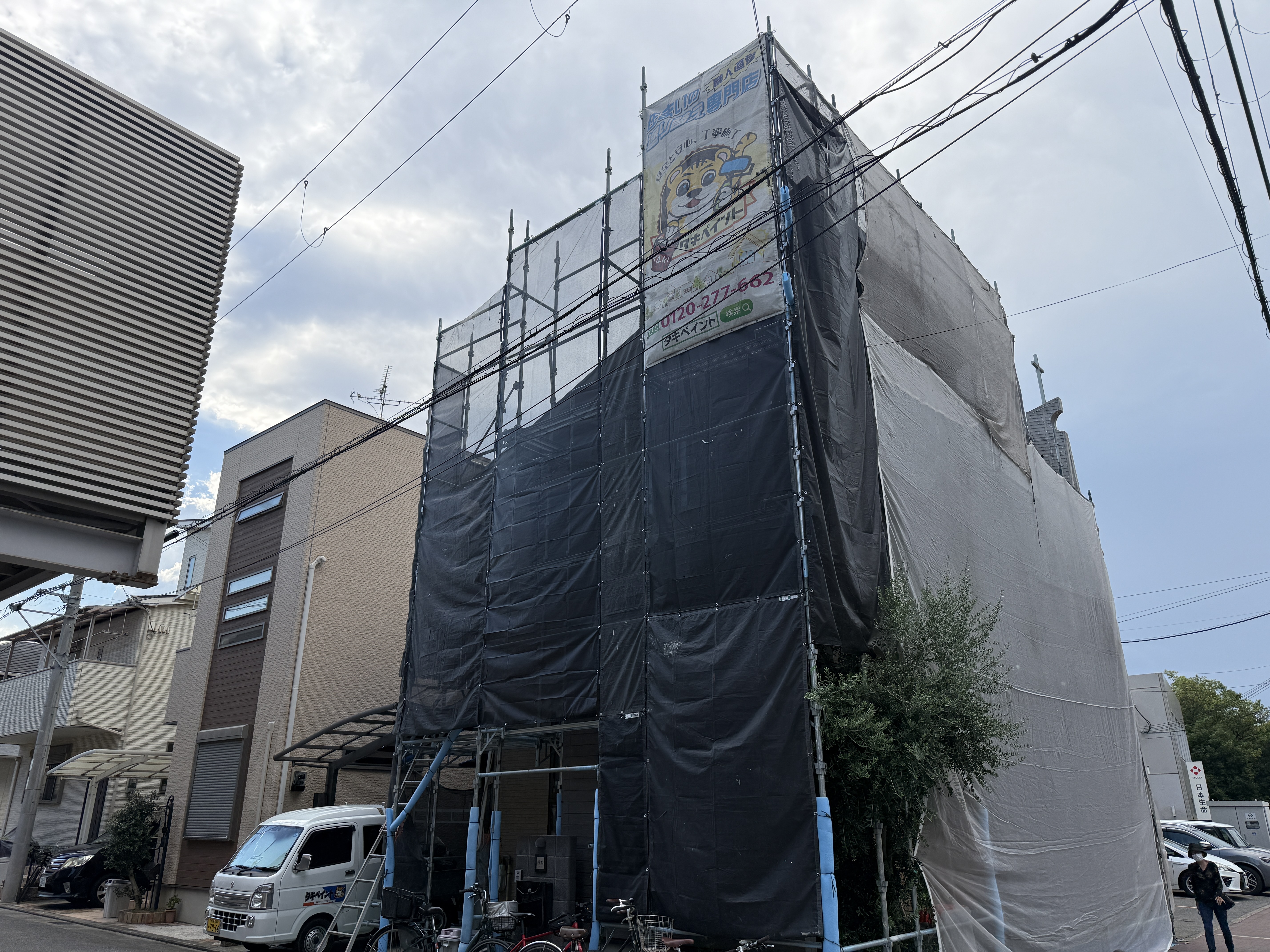 泉大津市O様邸　屋根・外壁塗装工事着工しました！！